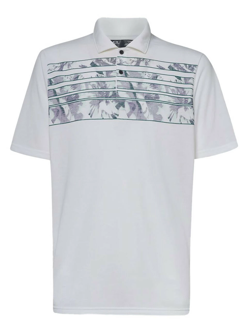 Oakley Azalea Stripe Polo - White Heather