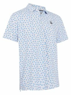 Original Penguin Micro Octopus Print (Reg Fit) Golf Polo - Bright White
