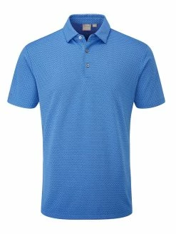 Ping Halcyon Tailored Fit Polo - French Blue Multi