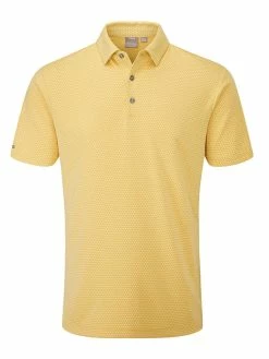 Ping Halcyon Tailored Fit Polo - Gold Multi