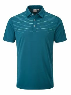 Ping Portman Tailored Fit Polo - Deep Atlantic/Scuba Blue