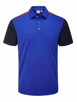 Ping Malvern Tailored Fit Polo - Blue Surf/Navy