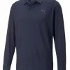 Puma CLOUDSPUN Longsleeve Golf Polo - Navy Blazer
