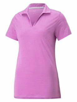 Puma Women's CLOUDSPUN Coast Golf Polo - Mauve Pop Heather