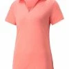 Puma Women's CLOUDSPUN Coast Golf Polo - Carnation Pink Heather