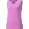 Puma Women's CLOUDSPUN Coast Sleeveless Golf Polo - Mauve Pop Heather