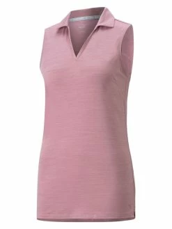 Puma Women's CLOUDSPUN Coast Sleeveless Golf Polo - Pale Grape Heather