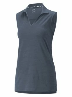 Puma Women's CLOUDSPUN Coast Sleeveless Golf Polo - Evening Sky