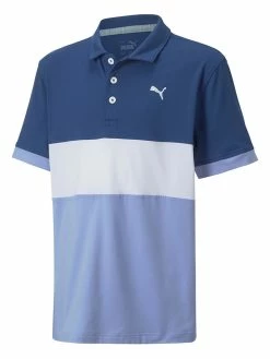 Puma JR Boys CLOUDSPUN Highway Polo - Blazing Blue/Lavender Pop