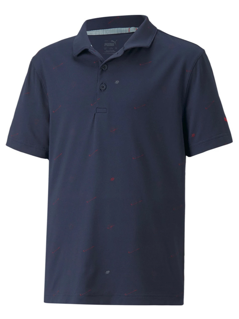 Puma JR Boys CLOUDSPUN Love Golf Polo - Navy Blazer/Ski Patrol