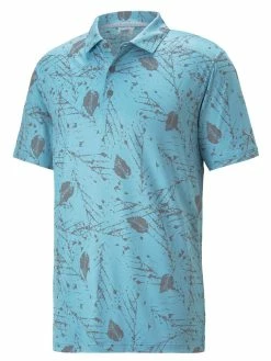 Puma CLOUDSPUN Frequency Golf Polo - Dusty Aqua/Quiet Shade