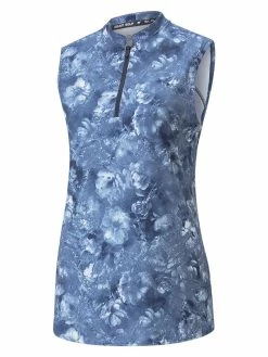 Puma Women's CLOUDSPUN Iris Sleeveless Golf Polo - Navy Blazer/Bright White