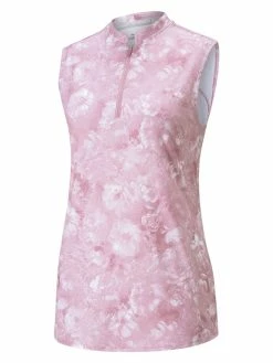 Puma Women's CLOUDSPUN Iris Sleeveless Golf Polo - Pale Grape/Bright White