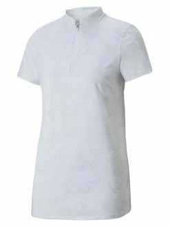 Puma Women's MATTR Bouquet Golf Polo - Bright White/High Rise