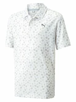 Puma JR Boys MATTR Beach Trip Golf Polo - Bright White/High Rise