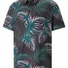 Puma CLOUDSPUN Palm Leaf Golf Polo - Puma Black/Green Lagoon