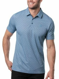 Travis Mathew High Spirits Polo - Heather Blue Sapphire