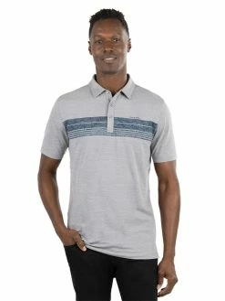 Travis Mathew River Town Polo - Heather Medium Grey