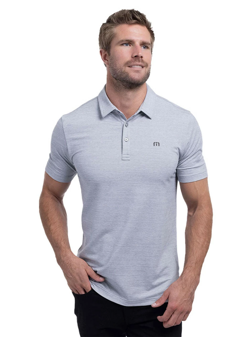 Travis Mathew The Heater Polo - Heather Microchip