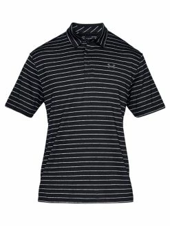 Under Armour Playoff 2.0 Core Stripe Polo - Black/Jet Grey