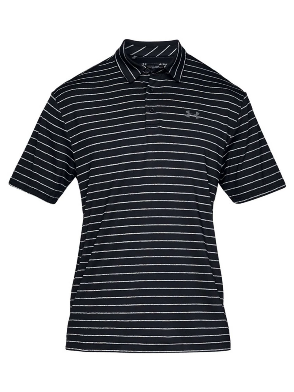 Under Armour Playoff 2.0 Core Stripe Polo - Black/Jet Grey