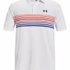 Under Armour Playoff 2.0 Chest Stripe Polo - White/Red/Blue