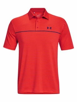 Under Armour Playoff 2.0 Edge Lit Stripe Polo - Radio Red/Bauhaus Blue