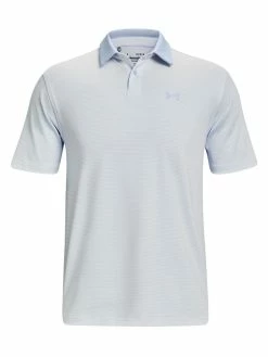 Under Armour Performance Stripe Polo - Oxford Blue/White