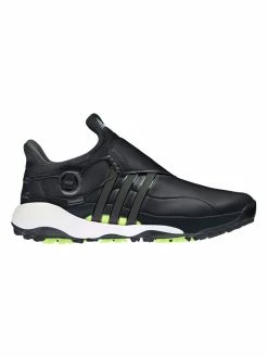 Adidas Tour360 22 BOA Golf Shoes - Core Black/Iron Met./Pulse Lime