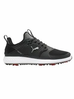 Puma IGNITE PWRADAPT Caged WIDE Golf Shoes - Black/Silver/Black