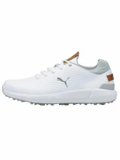 Puma IGNITE ARTICULATE Leather Golf Shoes - Puma White/Puma Silver