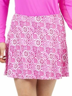 IBKUL Terra Print Swing Skort - Pink