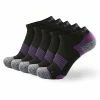 Meikan Socks Meikan 5 Pack Women's Low Cut Performance Sports Socks - Black/Purple