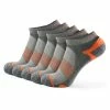 Meikan Socks Meikan 5 Pack Low Cut Performance Sports Socks - Grey/Orange