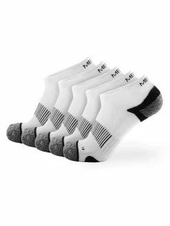 Meikan Socks Meikan 5 Pack Low Cut Performance Sports Socks - White/Black