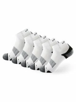 Meikan Socks Meikan 5 Pack Women's Quarter Cut Performance Sports Socks - White/Black