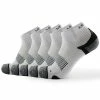 Meikan Socks Meikan 5 Pack Quarter Cut Performance Sports Socks - White/Black