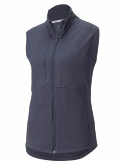 Puma Women's CLOUDSPUN Daybreak Golf Vest - Navy Blazer Heather